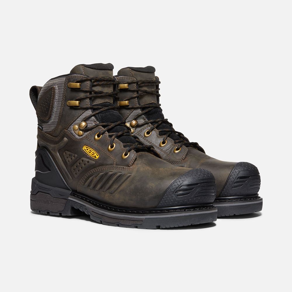 Botas de Trabajo Keen Mexico Negros Marrom - Hombre Philadelphia 6\" Insulated Waterproof (Carbon-Fib